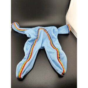Vtg Cabbage Patch Kids Doll Clothes Poseable Actionwear Blue Rainbow Stripe
